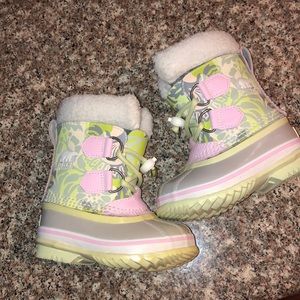 6 Sorel floral baby girl boots